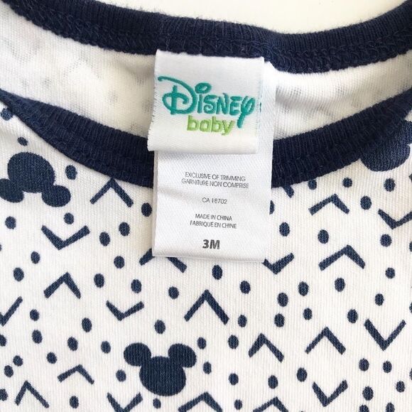Disney baby Mickey Mouse Shortalls set EUC 3-6m - Picture 5 of 6